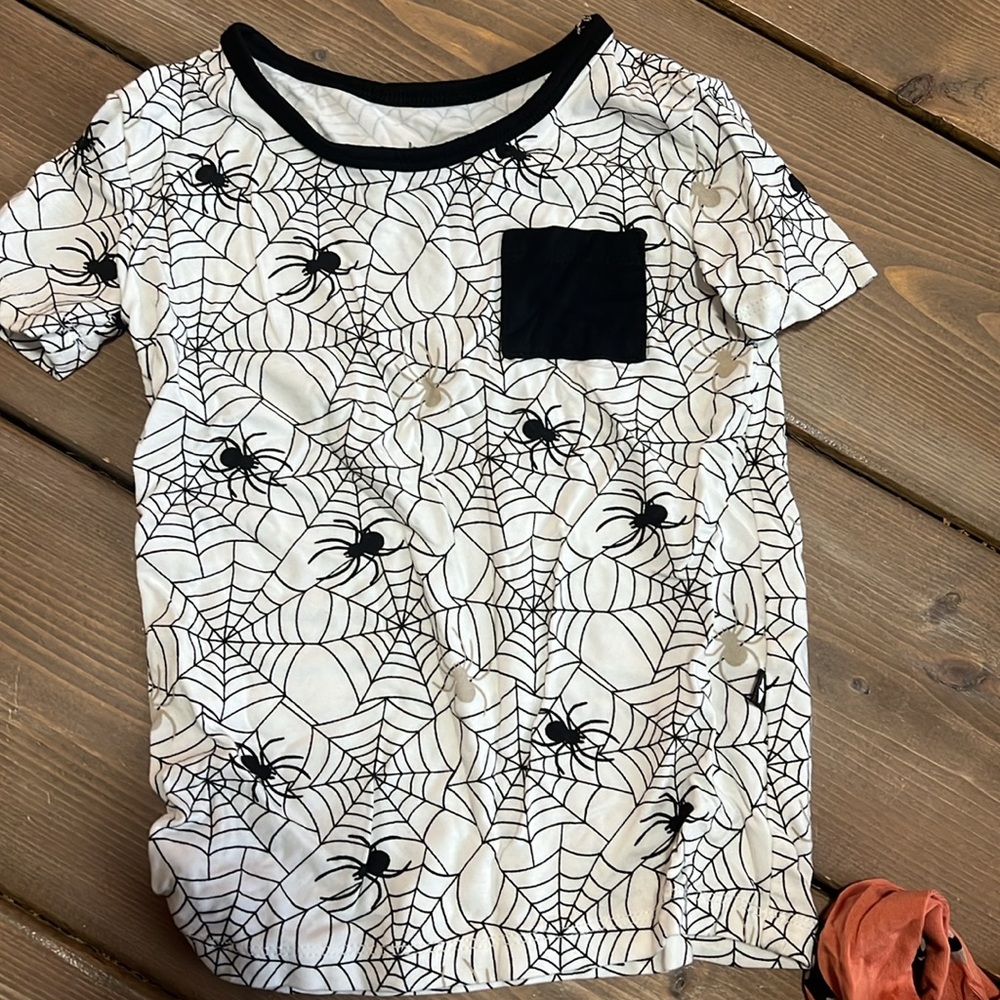 Kyte BABY Kids Matching Halloween Pajama Set - White, Black, Orange - Picture 2 of 5